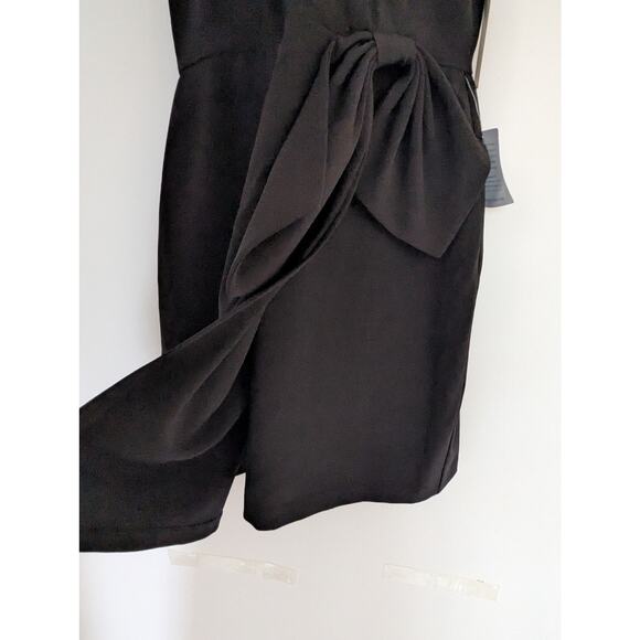 Eliza J Black Sleeveless Faux Wrap Dress - Picture 9 of 12